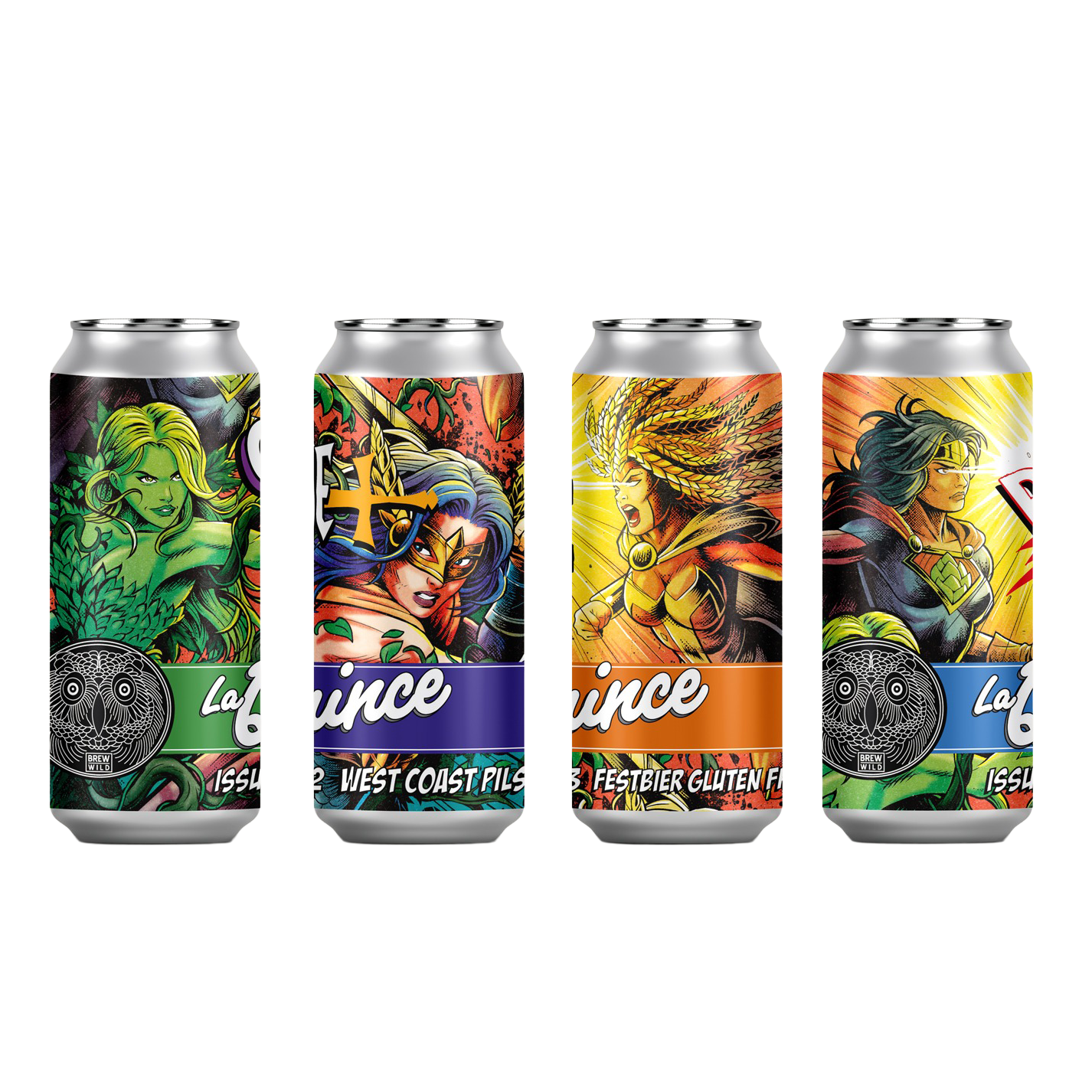 mock up de 4 latas de FANTASTIC HOPS
